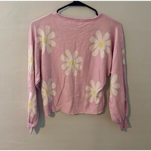 Ekouaer Women's Pink Floral Pullover Sweatshirt – Size S, Cozy Lounge Wear